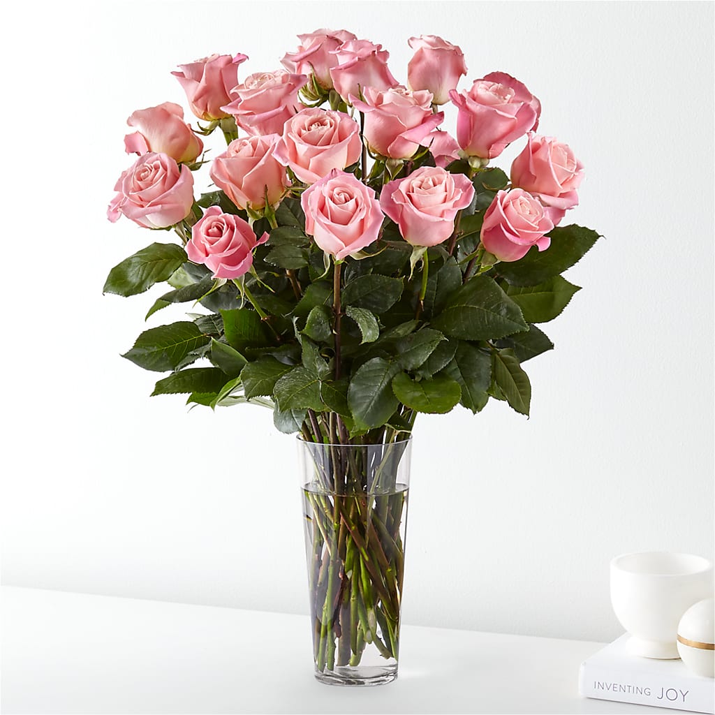 Long Stem Pink Rose Bouquet – Fleuriste Rive Sud, Longueuil PQ