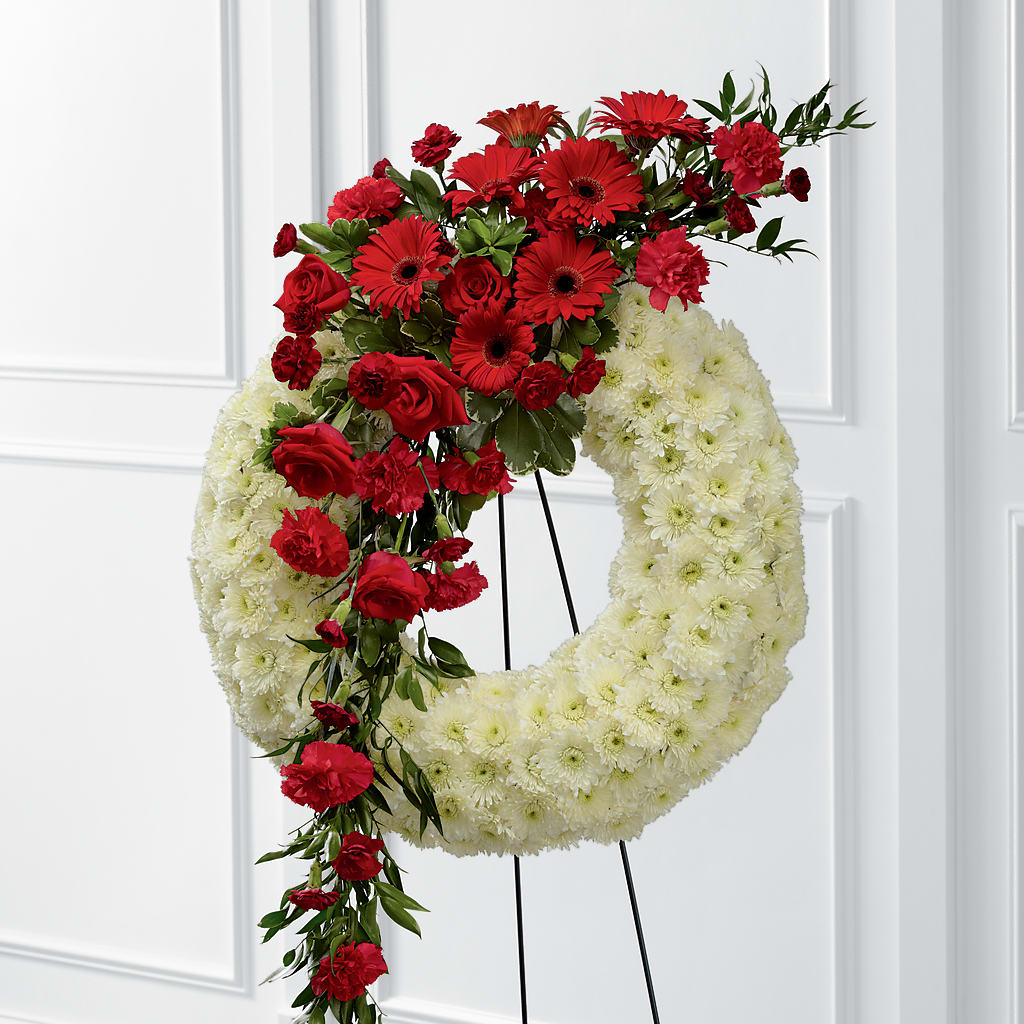 Graceful Tribute Wreath – Fleuriste Rive Sud, Longueuil PQ