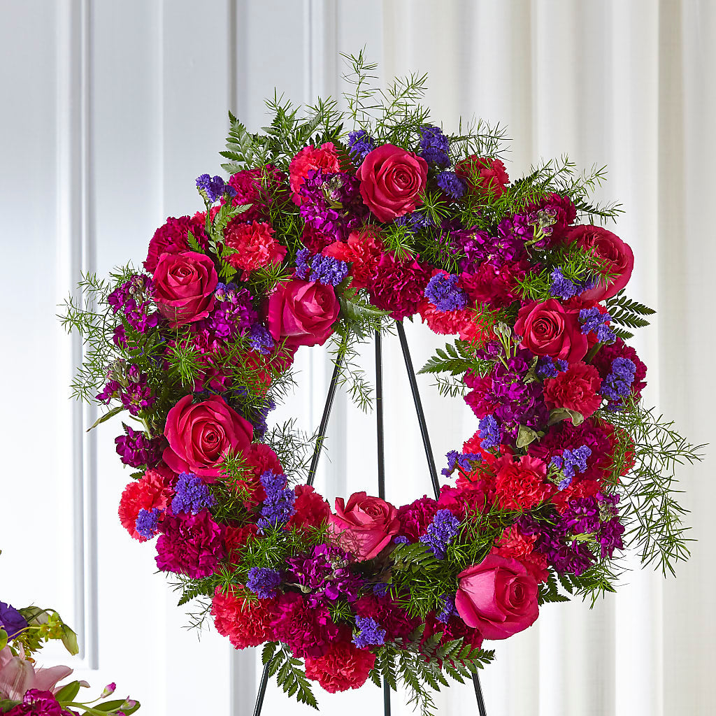 Calming Colors Wreath – Fleuriste Rive Sud, Longueuil PQ