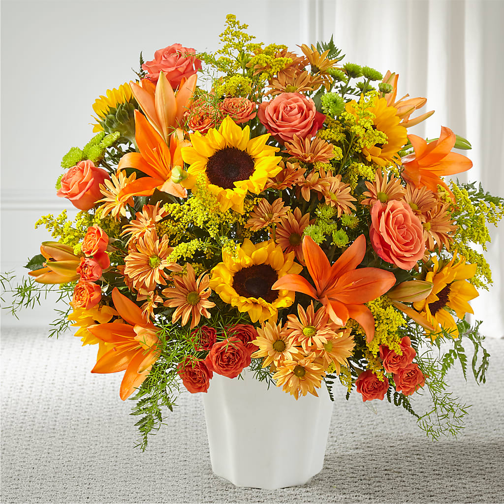 Harvest Thoughts Floor Basket – Fleuriste Rive Sud, Longueuil PQ