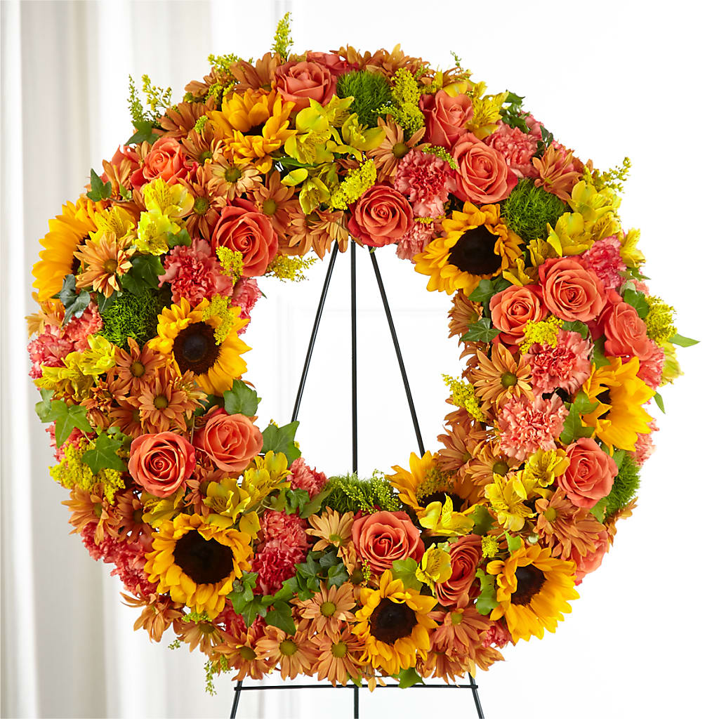Autumnal Memories Wreath (Standard) – Fleuriste Rive Sud, Longueuil PQ
