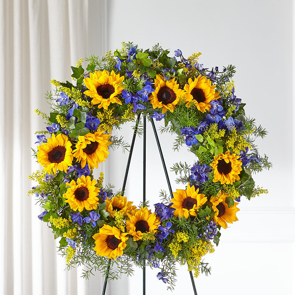 Bright Rays Wreath – Fleuriste Rive Sud, Longueuil PQ