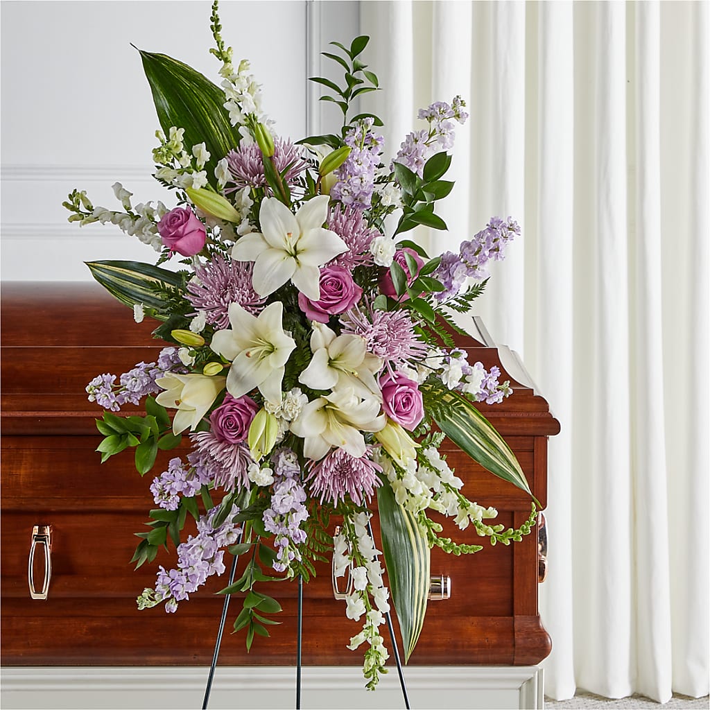Grateful Hearts Standing Spray – Fleuriste Rive Sud, Longueuil PQ