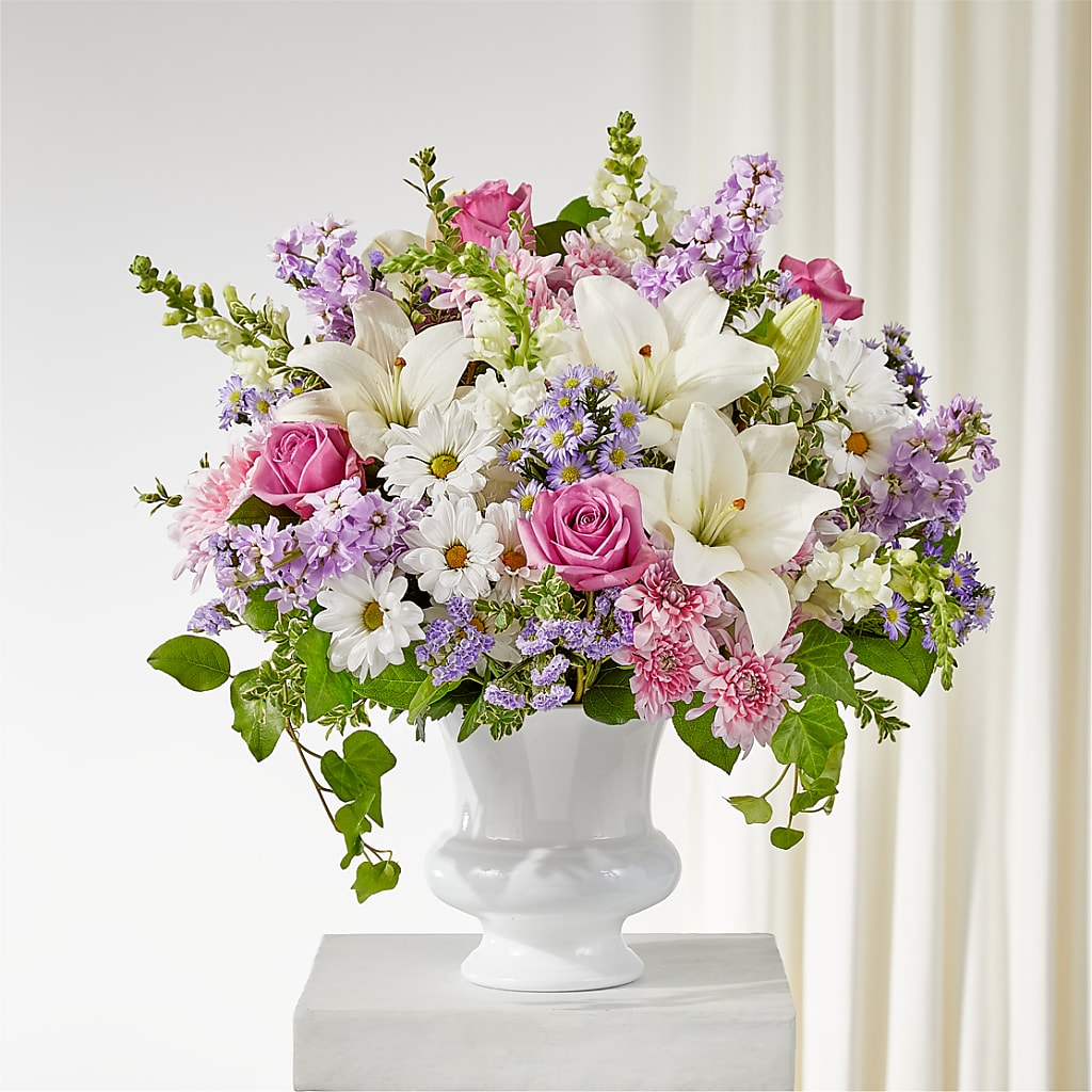 Remarkable Life Urn Arrangement – Fleuriste Rive Sud, Longueuil PQ