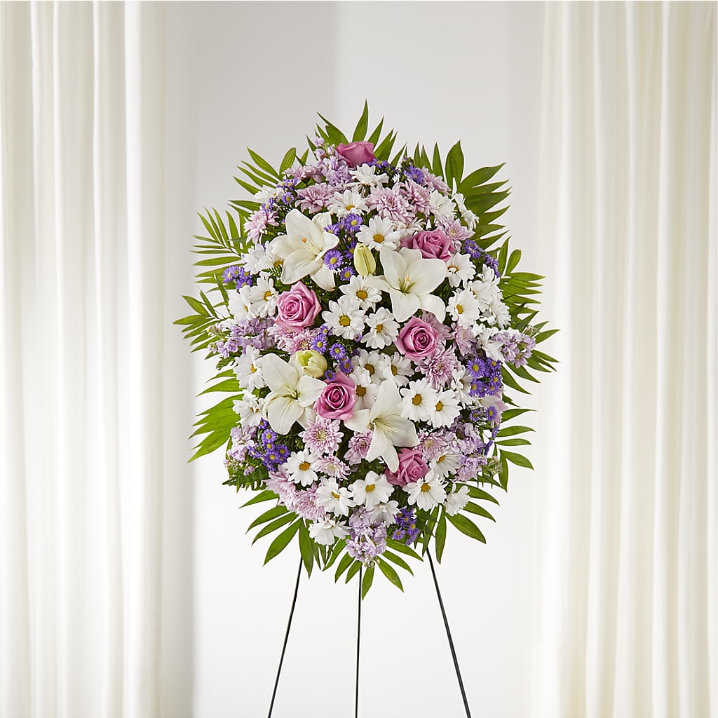 Surrounded by Love Standing Spray – Fleuriste Rive Sud, Longueuil PQ