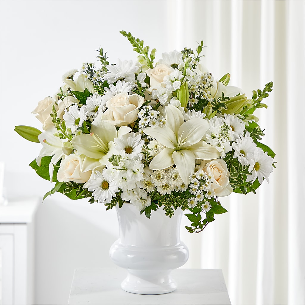 Uplifting Urn Arrangement – Fleuriste Rive Sud, Longueuil PQ