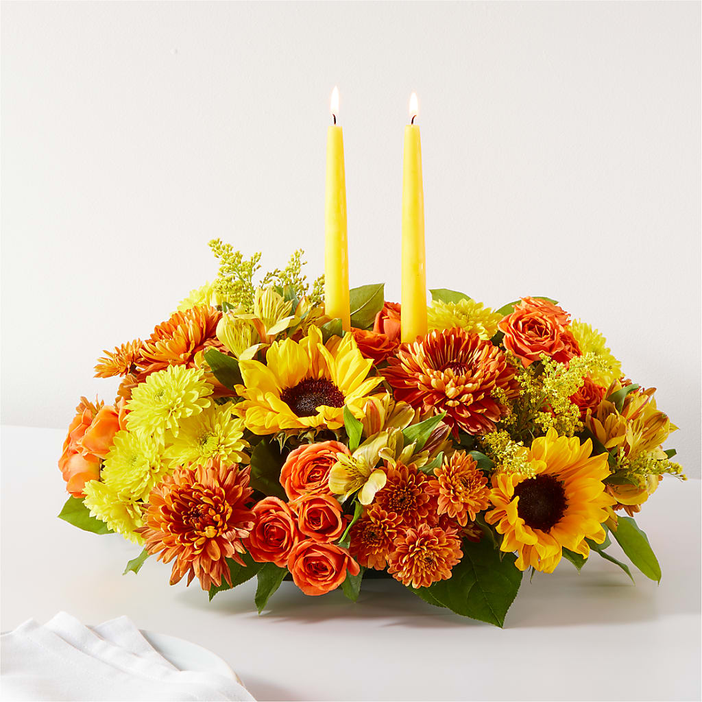 Autumn Harmony Centerpiece – Fleuriste Rive Sud, Longueuil PQ