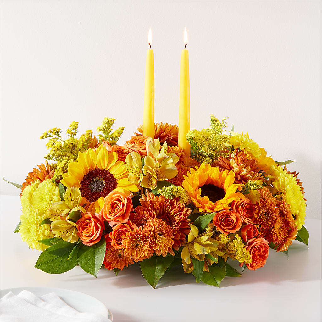 Autumn Harmony Centerpiece – Fleuriste Rive Sud, Longueuil PQ