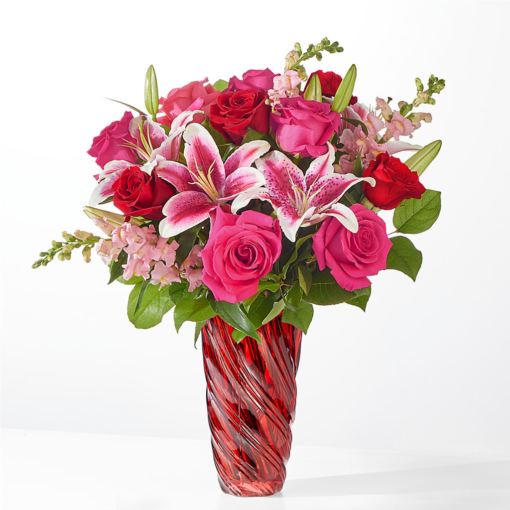 Always You Bouquet with Luxe Swirl Vase – Fleuriste Rive Sud, Longueuil PQ