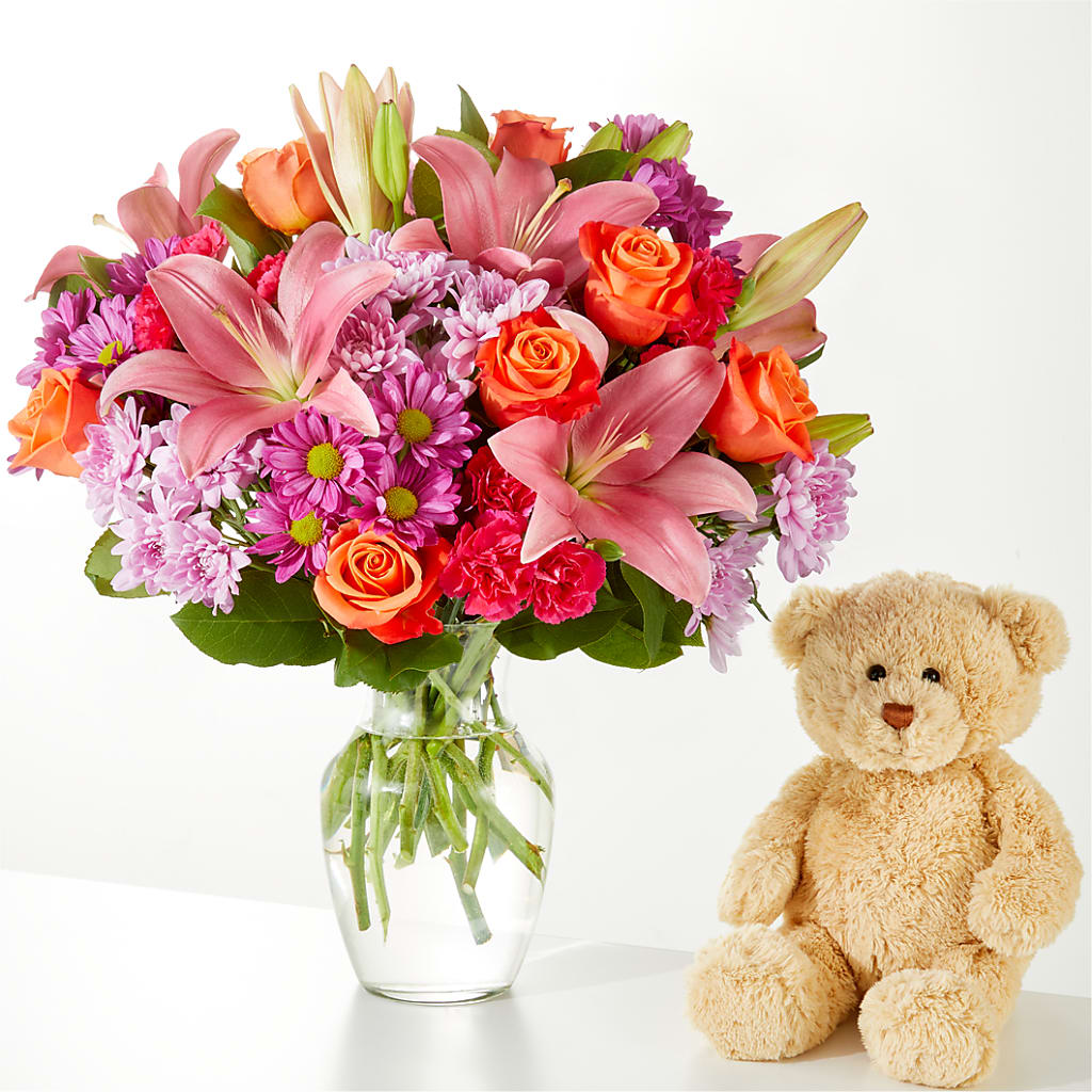 One and Only Bouquet and Bear Bundle –  Fleuriste Rive Sud, Longueuil PQ