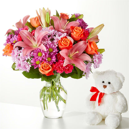 One and Only Bouquet and Bear Bundle –  Fleuriste Rive Sud, Longueuil PQ