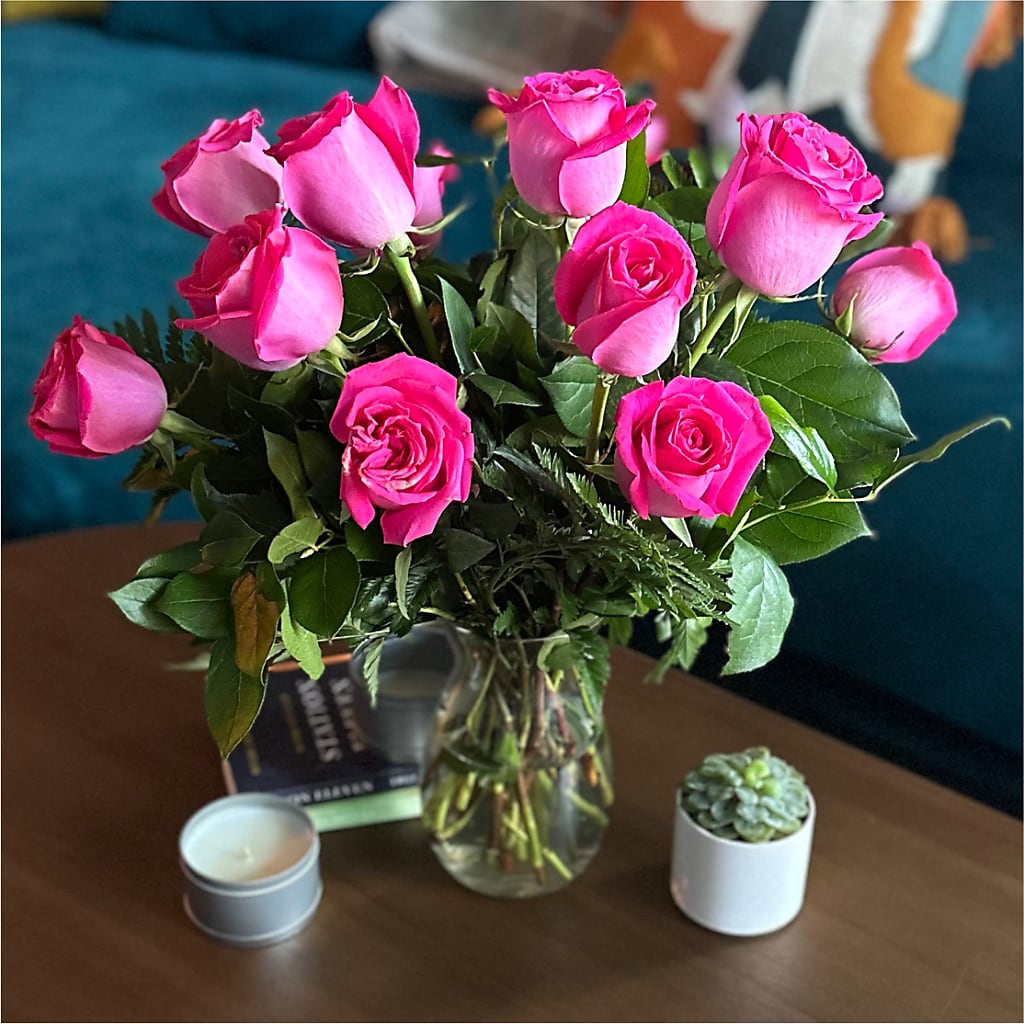 Long Stem Pink Rose Bouquet –  Fleuriste Rive Sud, Longueuil PQ