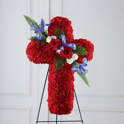 Faithful Hero Floral Cross –  Fleuriste Rive Sud, Longueuil PQ