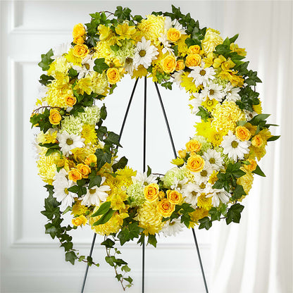 Golden Remembrance Wreath –  Fleuriste Rive Sud, Longueuil PQ