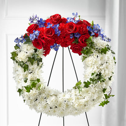 Patriotic Passion Wreath –  Fleuriste Rive Sud, Longueuil PQ