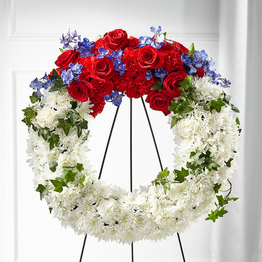 Patriotic Passion Wreath –  Fleuriste Rive Sud, Longueuil PQ
