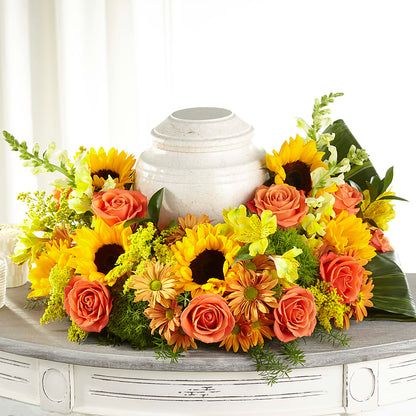 Faithful Sunflower Cremation Adornment –  Fleuriste Rive Sud, Longueuil PQ
