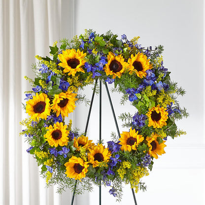 Bright Rays Wreath –  Fleuriste Rive Sud, Longueuil PQ