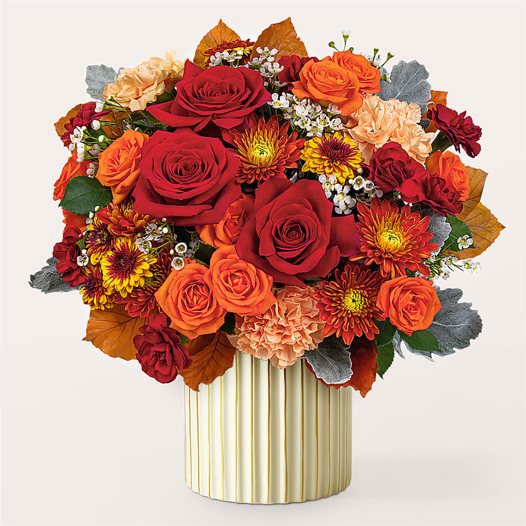 Merlot Bouquet with Ivory Vase –  Fleuriste Rive Sud, Longueuil PQ