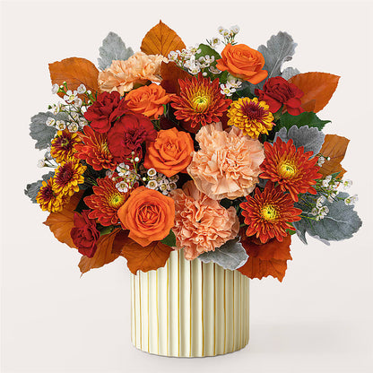 Merlot Bouquet with Ivory Vase –  Fleuriste Rive Sud, Longueuil PQ
