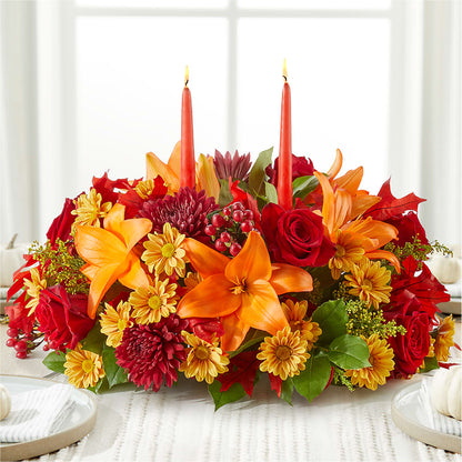 Autumn's Embrace Centerpiece –  Fleuriste Rive Sud, Longueuil PQ