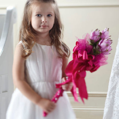 Sparkle Pink Flower Girl Bouquet –  Fleuriste Rive Sud, Longueuil PQ